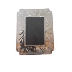 Waterford Crystal Glass Picture Frame With Love Heart Holds 2x3 Photo